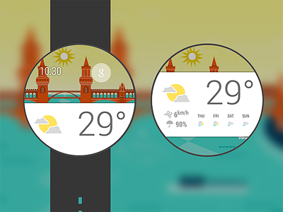 Android Wear's weather card android cards smart smartwatch watch wear wearable