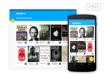 Barter.li - Android L Web and Mobile Interface