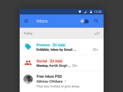Free Google Inbox PSD + Invites!
