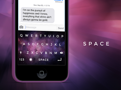 iOS Space Keyboard custom galaxy ios keyboard psd space theme