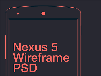 Nexus 5 Wireframe PSD