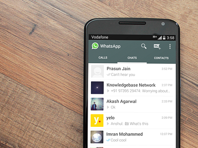 WhatsApp Calls - Style explorations android app docs iteration psd style ui ux whatsapp