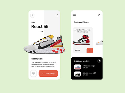 Nike app app branding design flat minimal ui ux