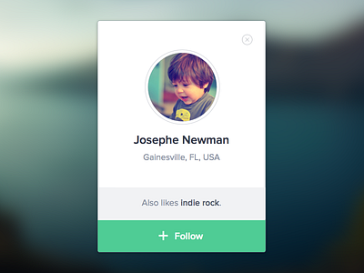 Simple User Profile grooveshark lightbox module music profile social tooltip user