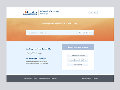 UF Health IT Help Page help page it medical web