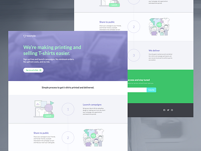 Beta Landing Page for Teestyle