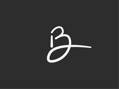 Letter B Logo Design - Signature