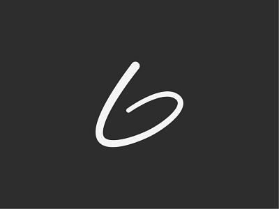 Letter B logo - lowercase signature