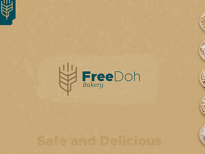 FreeDoh Bakery Logo Design bakery bakery brand brand design branding design gluten free letter mark monogram logo wheat