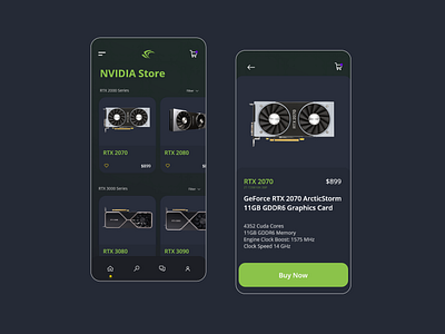 Nvidia app store UI