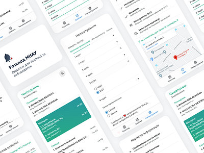 University's schedule app app mobile ui ux