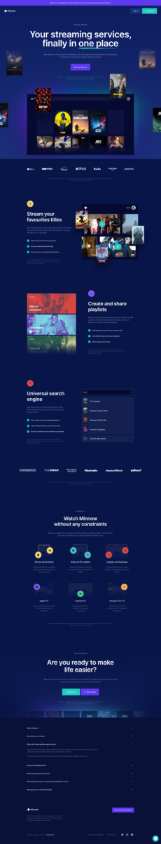 Minnow – Streaming services in one place by Luke Pachytel for widelab ...