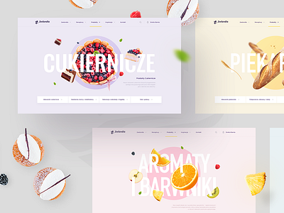 Zeelandia - Products bakery fruit grid hero landing onepage product sweets top ui web website