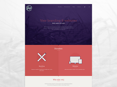Triz website branding flat one page portfolio responsive web design webdesign website