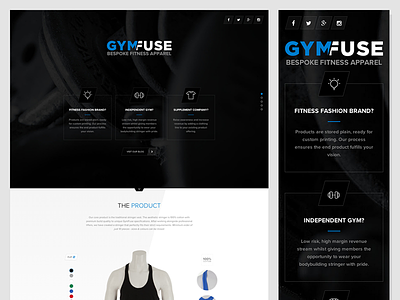 GymFuse fitness gym one page responsive sport web design website