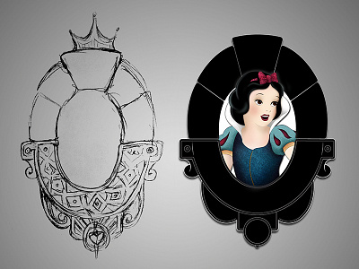 The Fairest Of Them All - Phase 2 Themed Frame character art disney illustration snow white