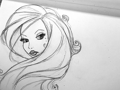 Ariel Inspired WIP-Original Sketch ariel character disney illustration sketch