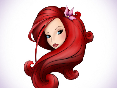 Ariel Project - WIP ariel character disney illustration photoshop