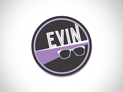 EVIN Branding Project - Final Logo branding glasses logo music record