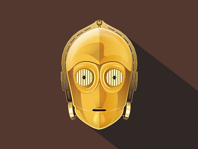 C-3PO Illustration c 3po disney droid gold illustration star wars vector