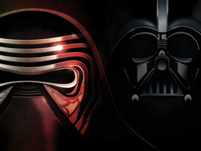 The Dark Side darth vader illustration illustrator kylo ren photoshop star wars the force awakens