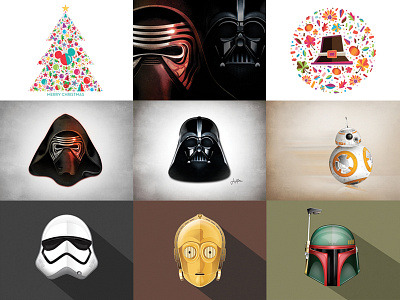 Best 9 Shots of 2015 christmas disney illustration illustrator photoshop star wars thanksgiving