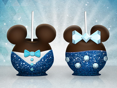 Disneyland 60th Candy Apples apple candy diamond disney disneyland mickey minnie