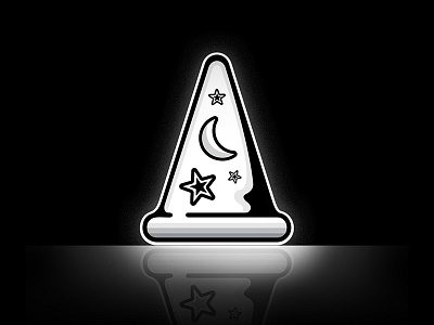 The Sorcerer's Hat in Black and White black and whitee disney hat illustration mickey mickey mouse vector