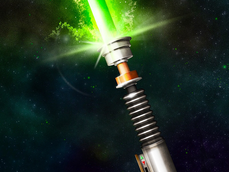 May The Fourth Be With You - Light Saber lighting texture photoshop vector green space light light saber star wars