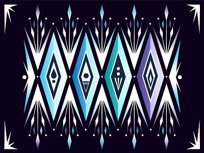 Frozen 2 - The 4 Spirits disney disneyart elsa illustration pattern snowflake vector