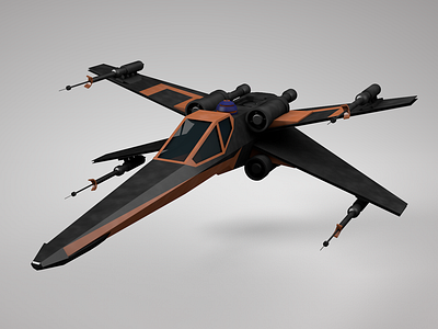 X-Wing 3d 3dart c4d cg cgi cinema4d lowpoly maxon model modeling modelling render rendering x wing