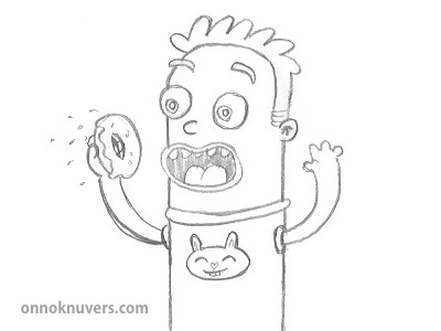 Onno Knuvers Profile Icon 2015 avatar bunny character cute donut drawing food funny icon portrait profile sketch