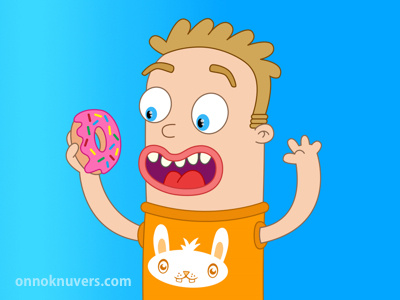 Onno Knuvers Profile Icon 2015 avatar blue bunny cute donut icon kawaii onno knuvers onnoknuvers orange profile vector