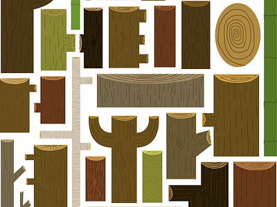 My Collection Of Wood brown collection green illustration nature wood