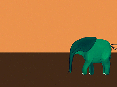 GIF: elephant walk cycle animation creature digital painting elephant fantasy gif walk cycle