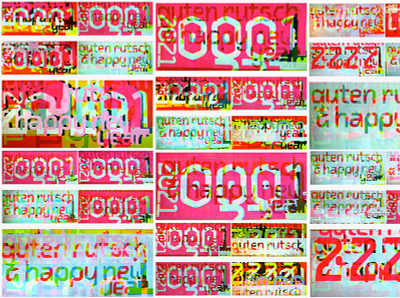 2021 New year's card screenprint typeface typogaphy
