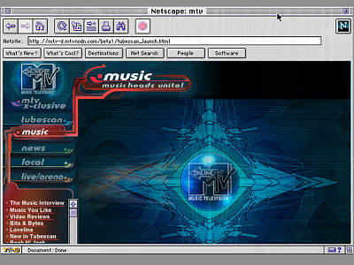 MTV1996 html user interface web website