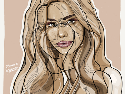PAMELA. blonde fitness instagram ipad art ipad pro ipadproart pamelareif pamelarf portrait portrait art sketch
