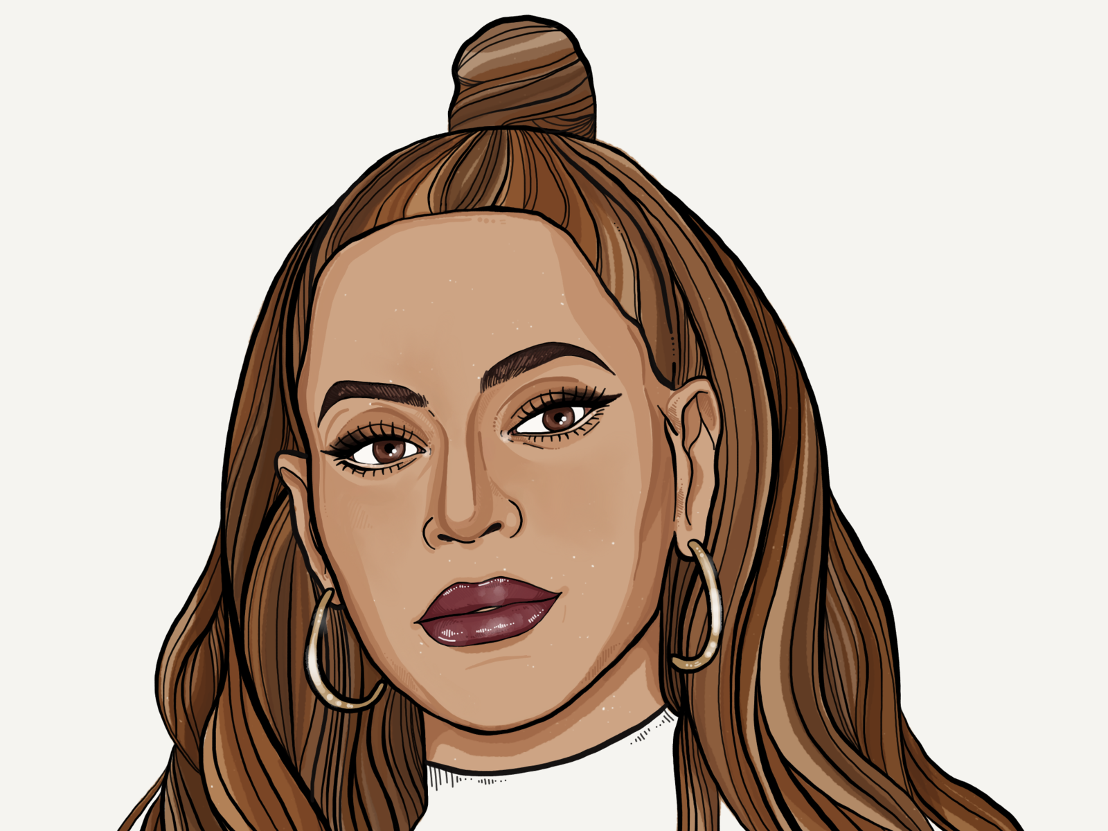 Beyonce Cartoon Drawing