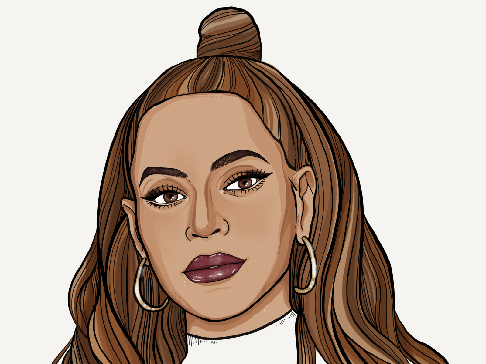 beyonce cartoon drawing