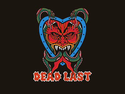 Dead Last colorful illustration logo