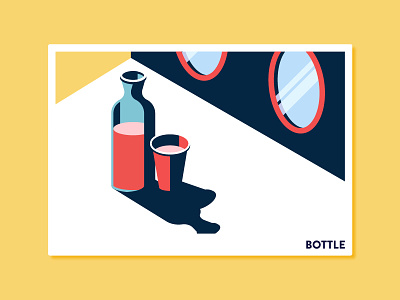 Bottle brand icon identity illustration isometric print