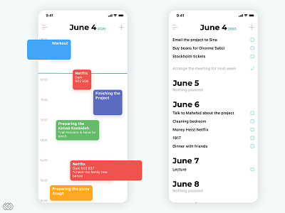 Planning App app applicaiton calendar mobile mobile app mobile ui planner planning reminder todo todo app todolist