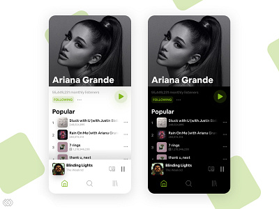 Spotify Redesign Concept android dark ios light mobile mobile app mobile ui music app music player spotify