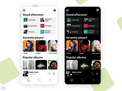 Spotify Redesign Concept android dark ios light mobile mobile app mobile ui music app music player spotify