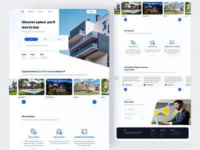 Real Estate Landing Page Design apartment find home home home page house landing property real estate rent rental ui web design