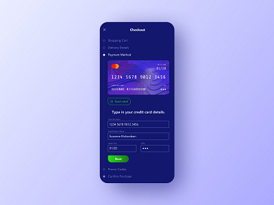 Checkout Flow (v1) - Daily UI app blue daily ui dailyui design flat green minimal minimalism minimalist mobile mobile app design mobile design mobile ui ui ui design uidesign ux ux design uxdesign