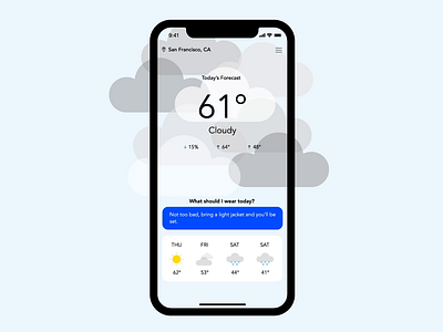 Weather App Concept blue design minimal minimalism minimalist mobile mobile app design mobile design motion motion graphics ui ui design uidesign weather weather app