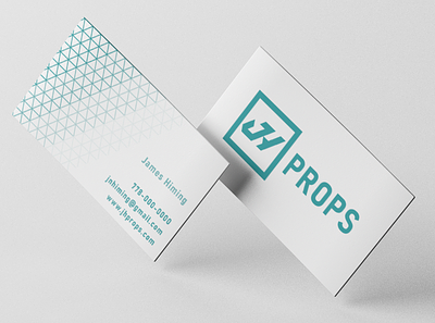 JH Props Business Card abstract brand brand identity branding business card businesscard card emblem film industry geometric grid logo print print design prop props vancouver
