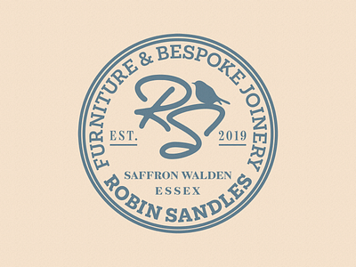 Robin Sandles - Furniture & Bespoke Joinery branding emblem furniture joinery logo makers mark